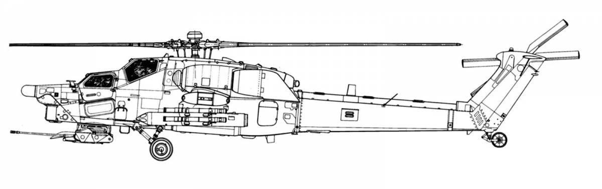 Amazing helicopter mi 24 coloring book
