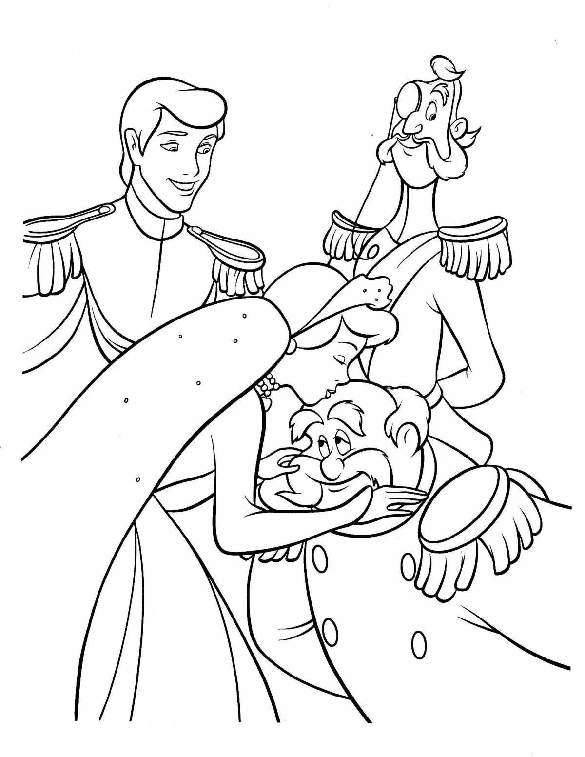 Princess and king glitter coloring book