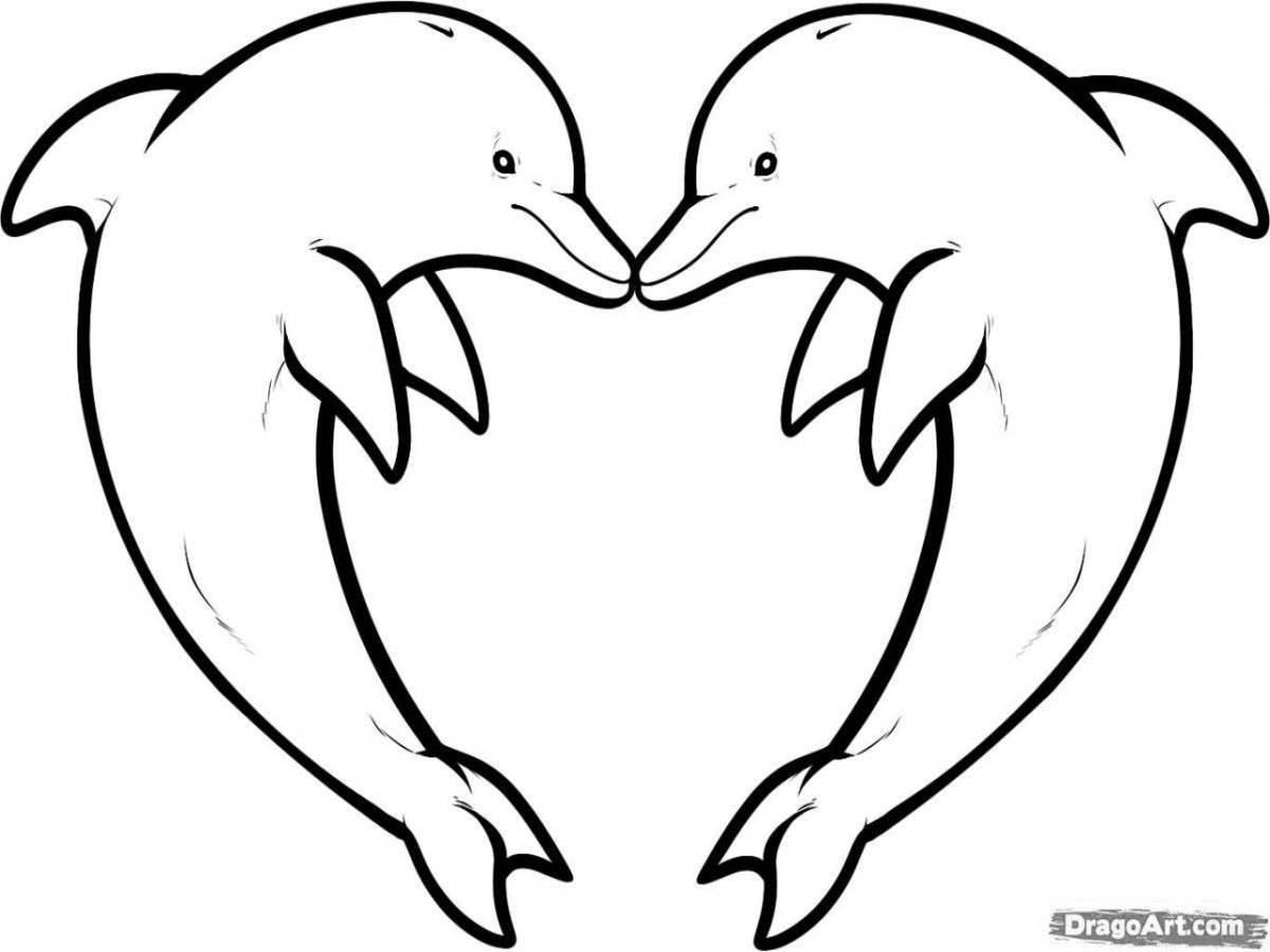 Great white dolphin coloring book