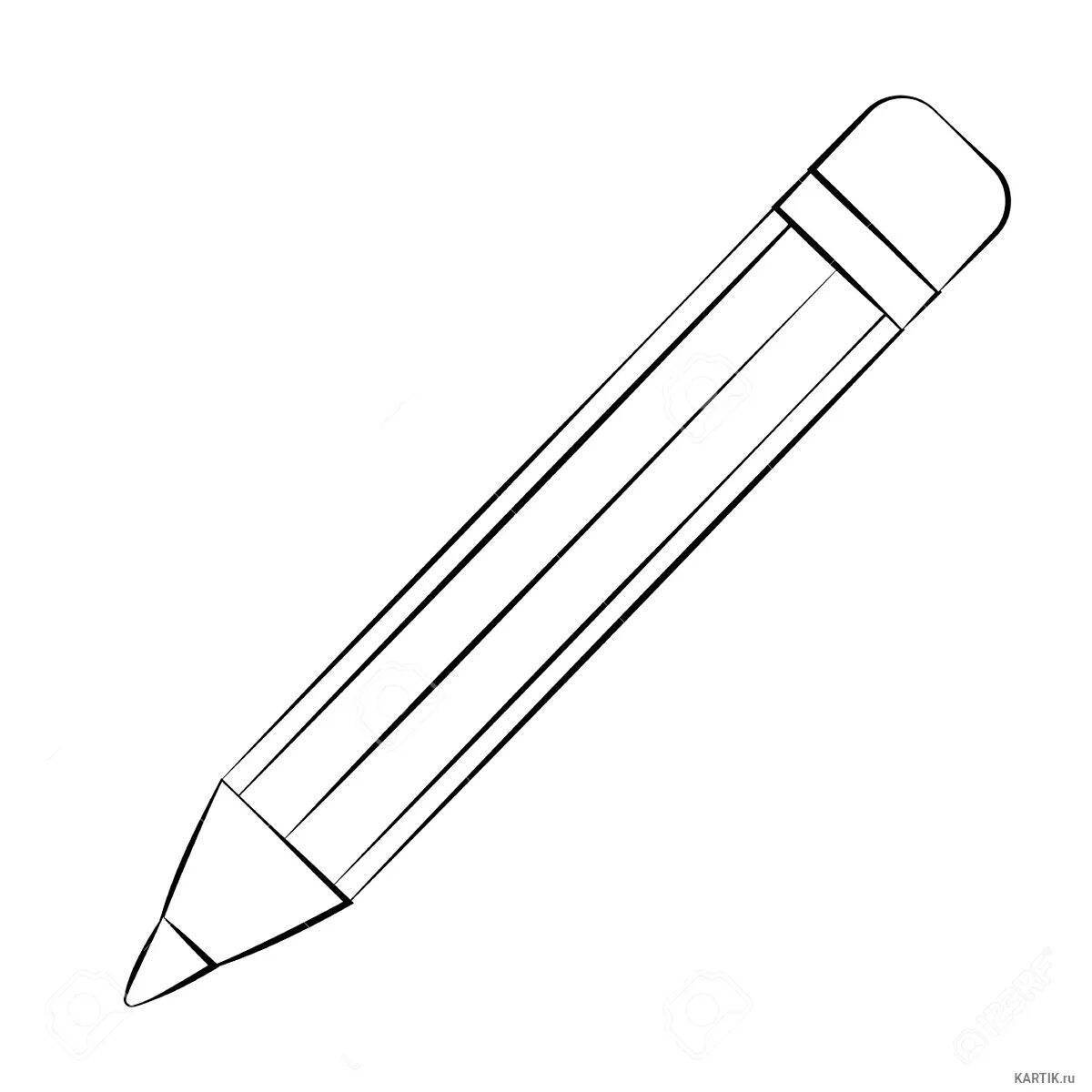 Fun 2 pencils coloring page