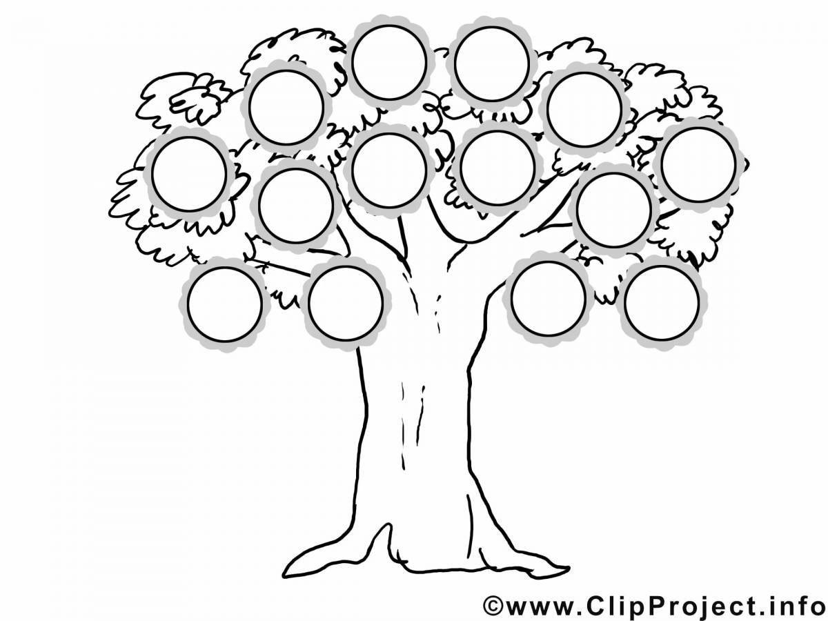 Bright family tree template