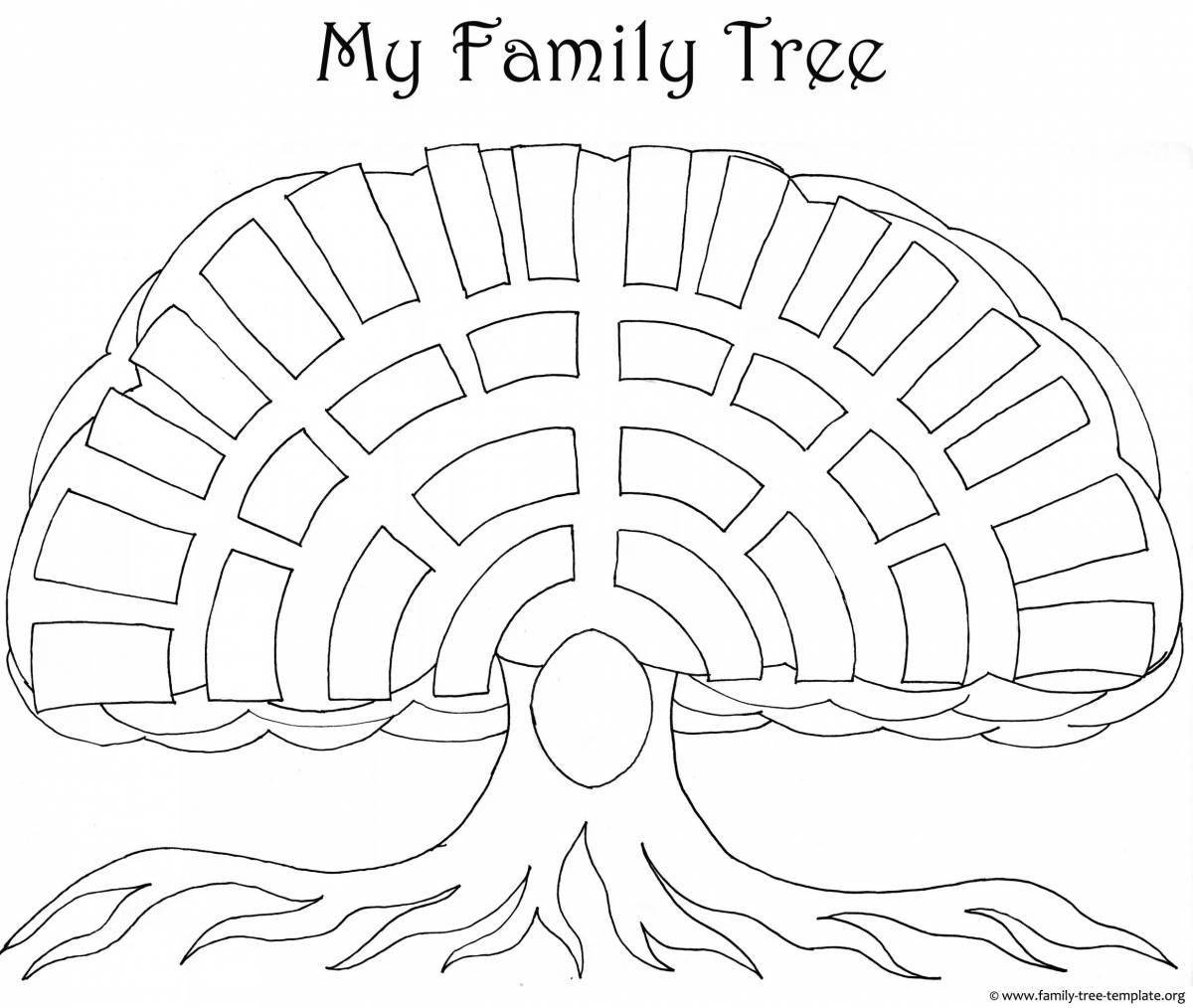 Joyful family tree template