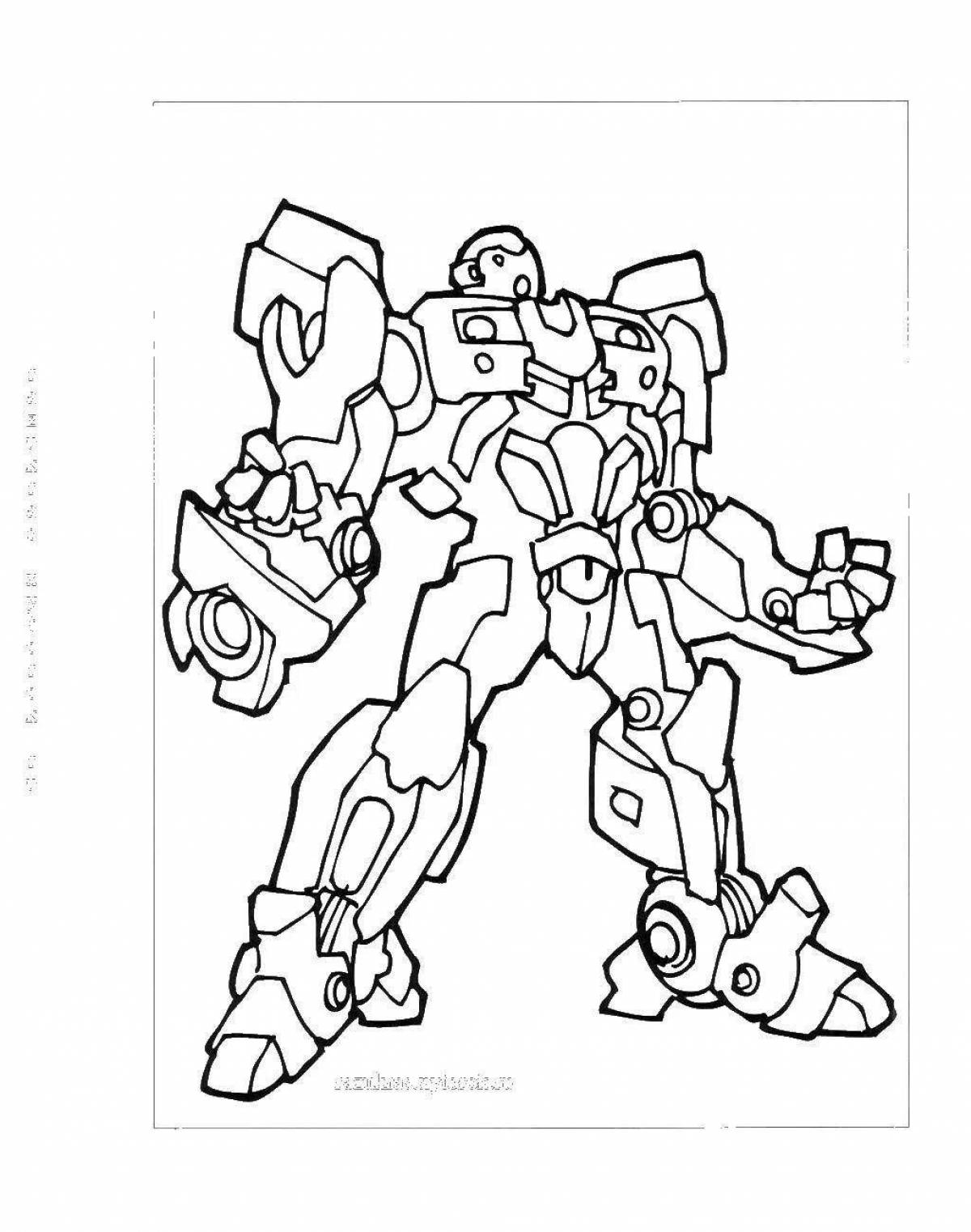 Animated magma 6 tobot coloring page