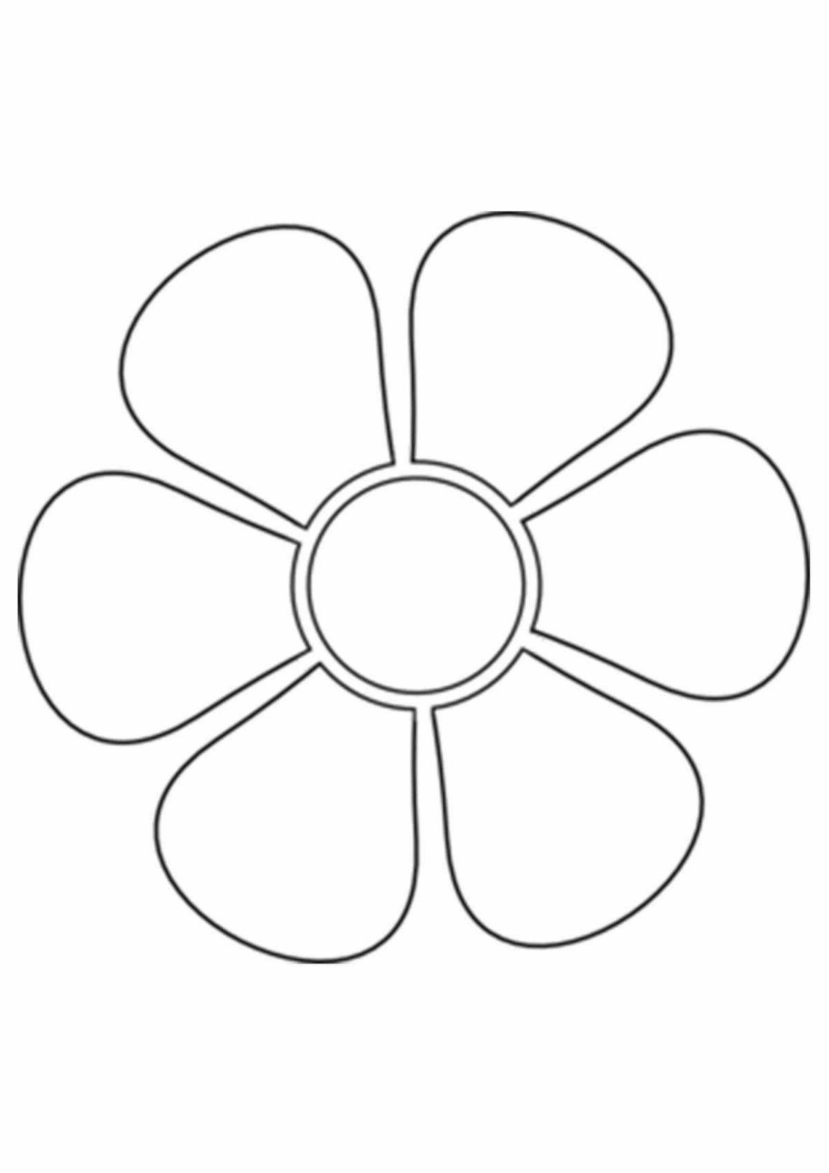 Glorious seven-flower coloring book
