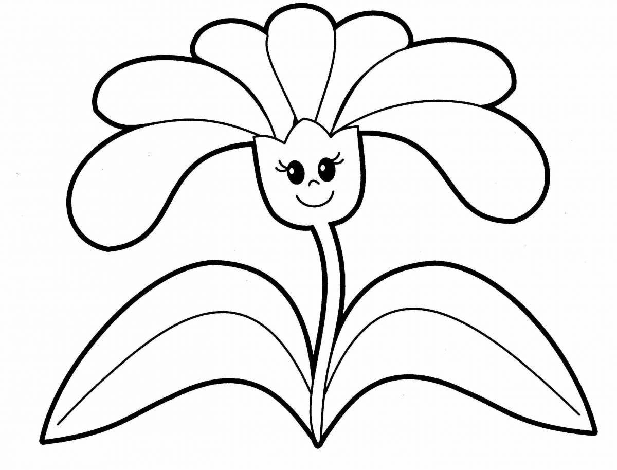 Serene раскраска цветок семицветик