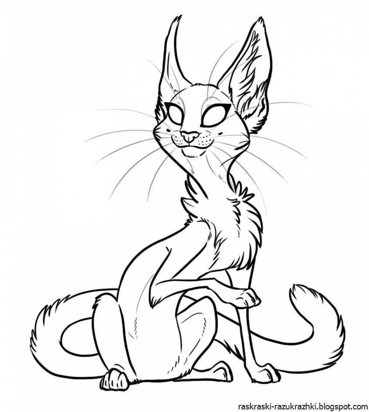 Courageous coloring pages warrior cats cat