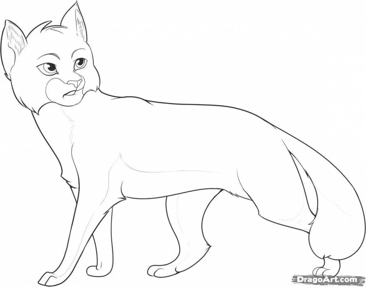 Fearless warrior cat coloring book
