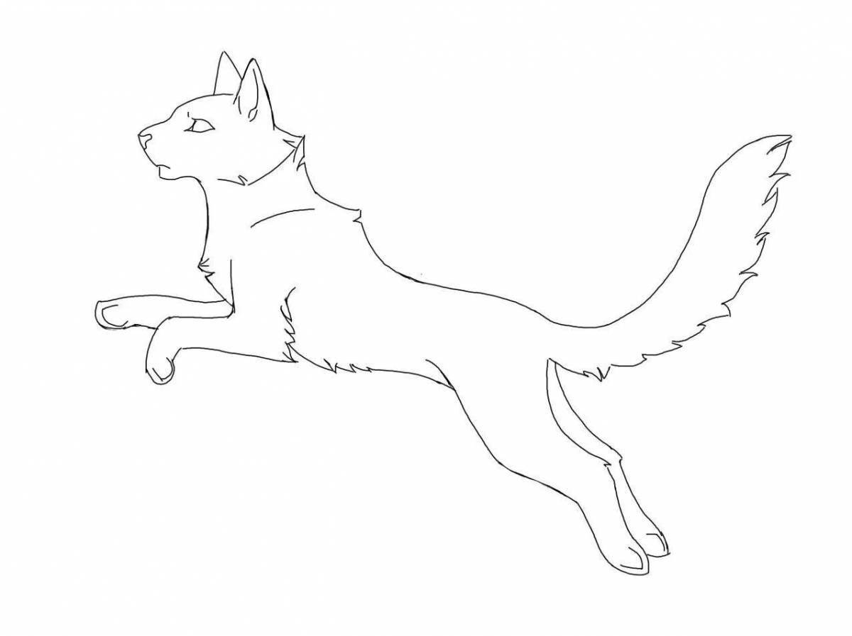 Intrepid coloring page warrior cats cat