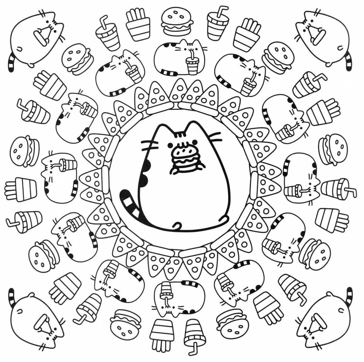 Photo Adorable Christmas Cat Pusheen