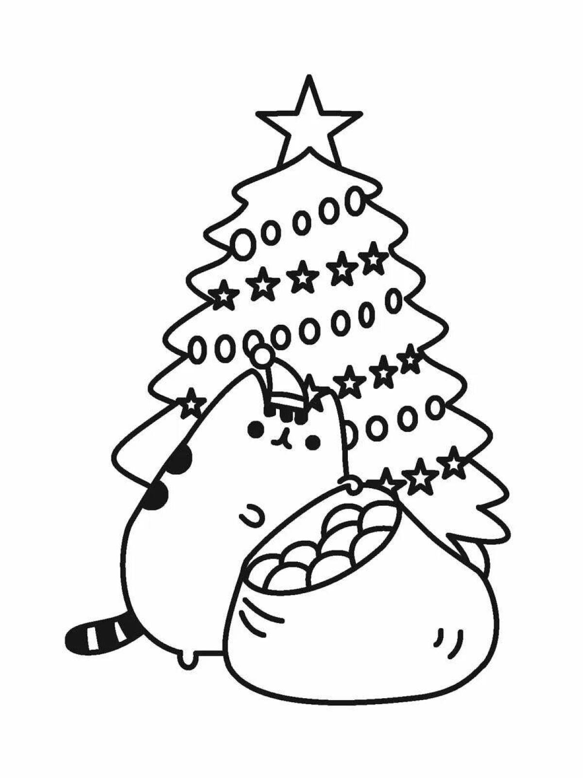 Shiny Christmas Cat Pusheen