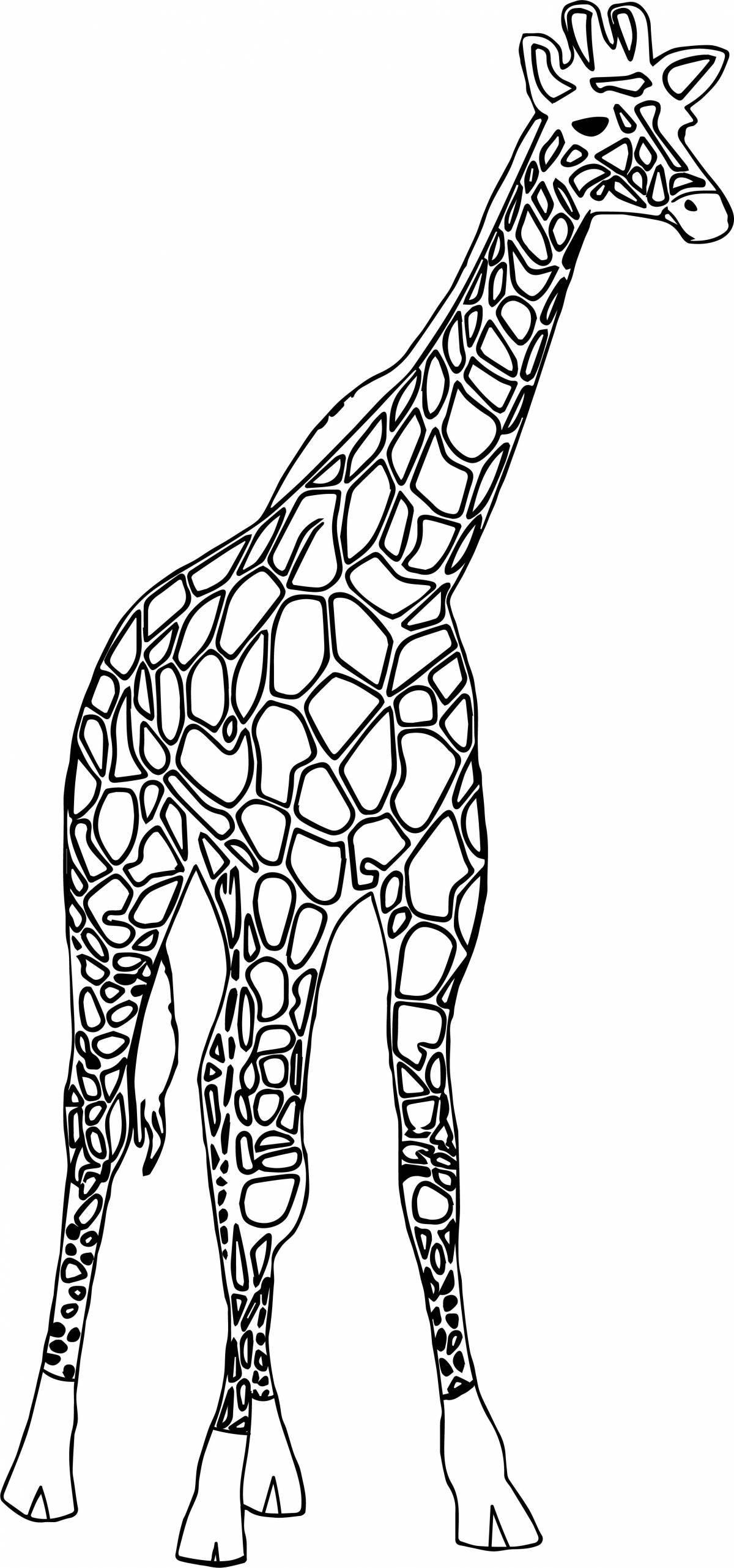 Playful giraffe adopt mi ​​coloring page