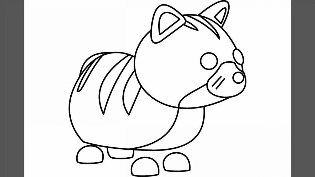 Радостный жираф adopt mi coloring page