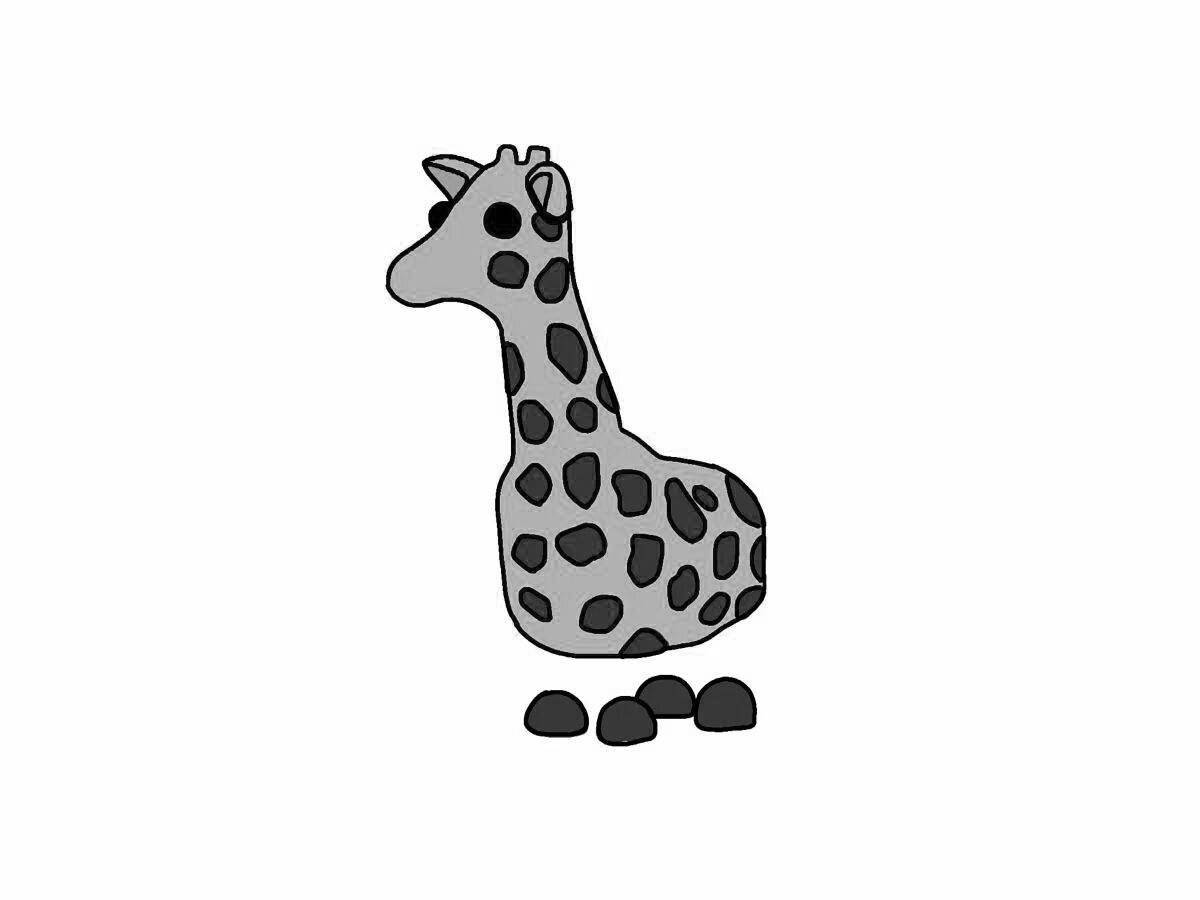 Vivacious giraffe adopt mi ​​coloring page