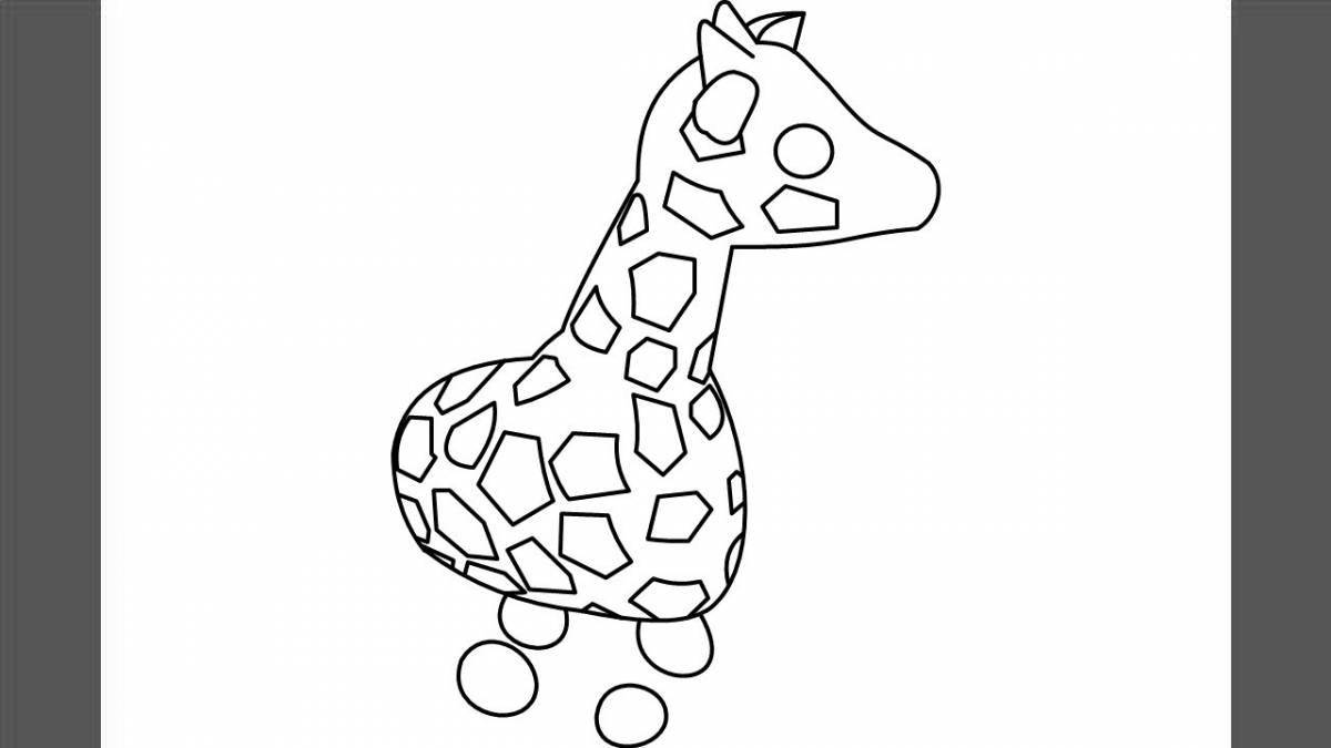 Смешной жираф adopt mi coloring page