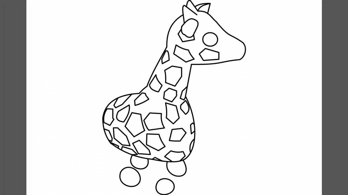 Funny giraffe adopt mi ​​coloring page