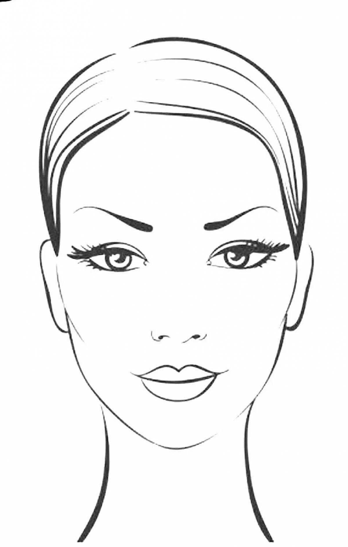 Coloring book shining makeup for girls