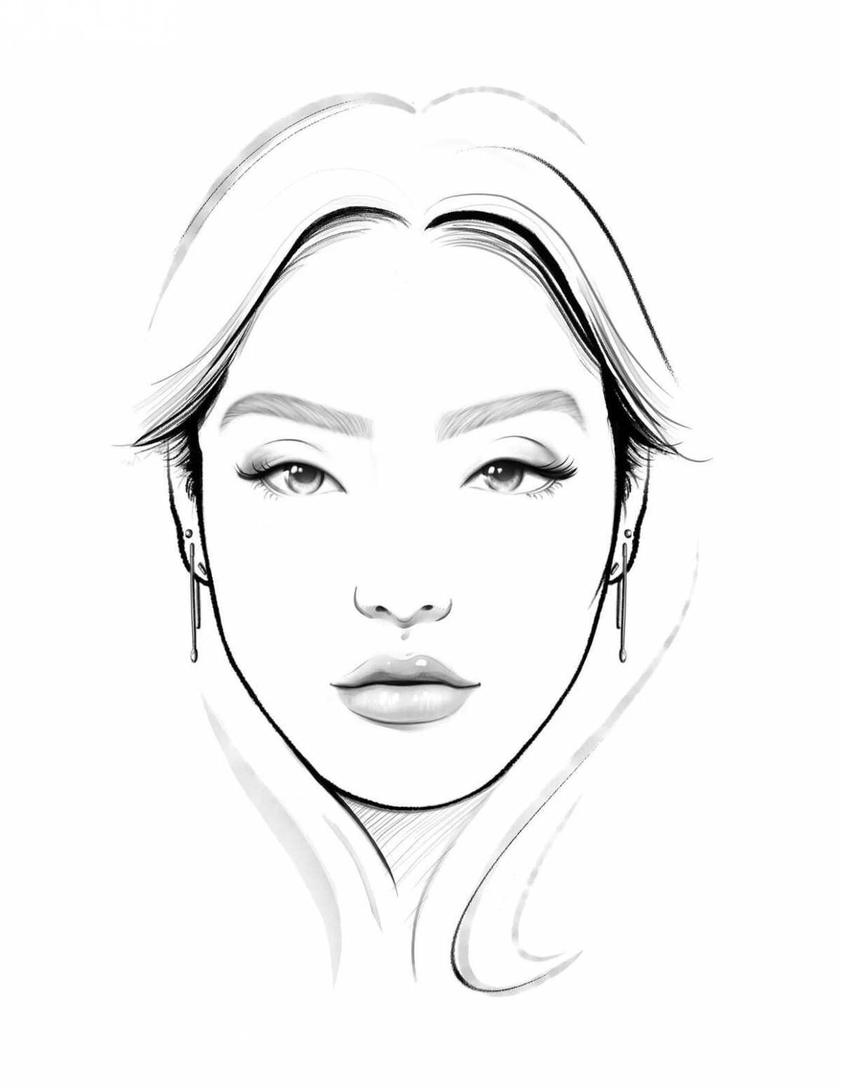Glamour makeup coloring book for girls