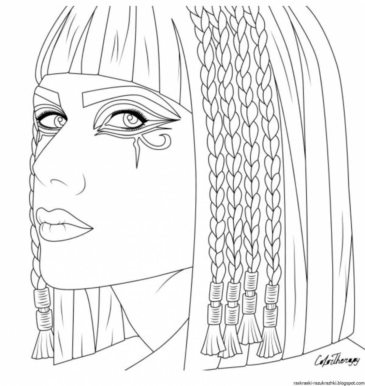 Playful makeup coloring page for girls