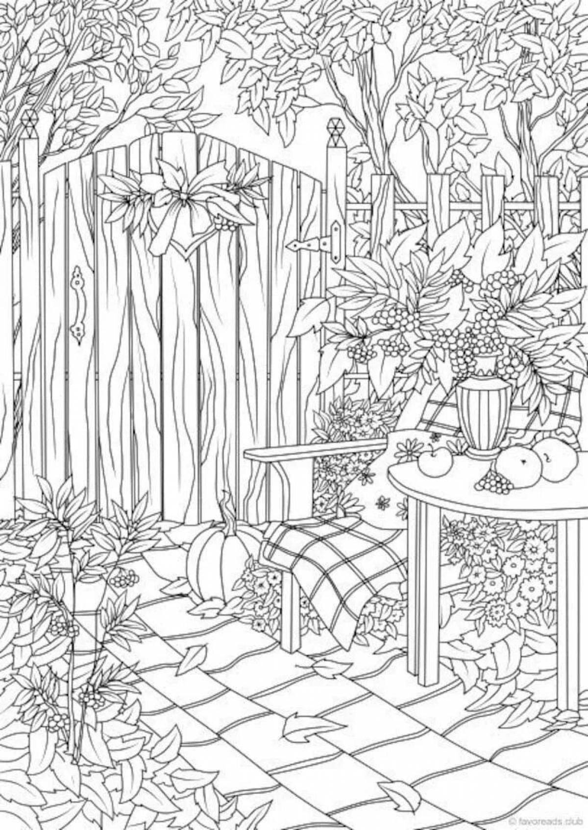 Amazing garden coloring page