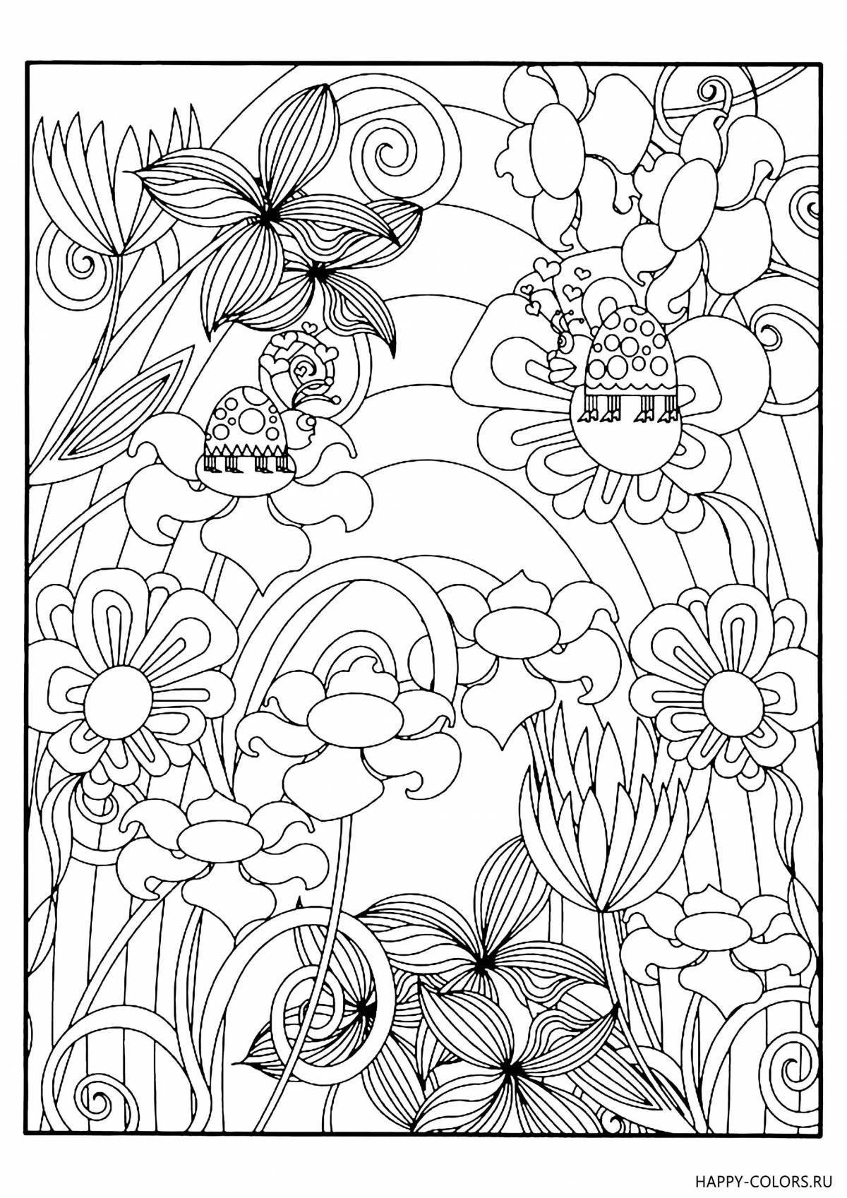 Wonderful garden coloring book