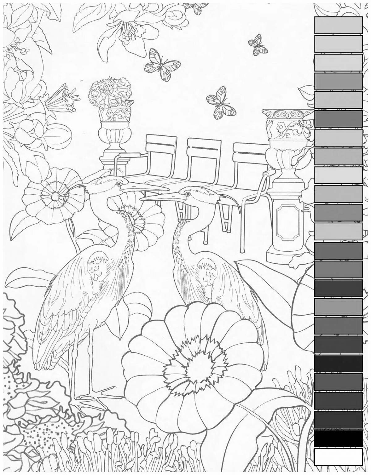 Wonderful garden coloring book