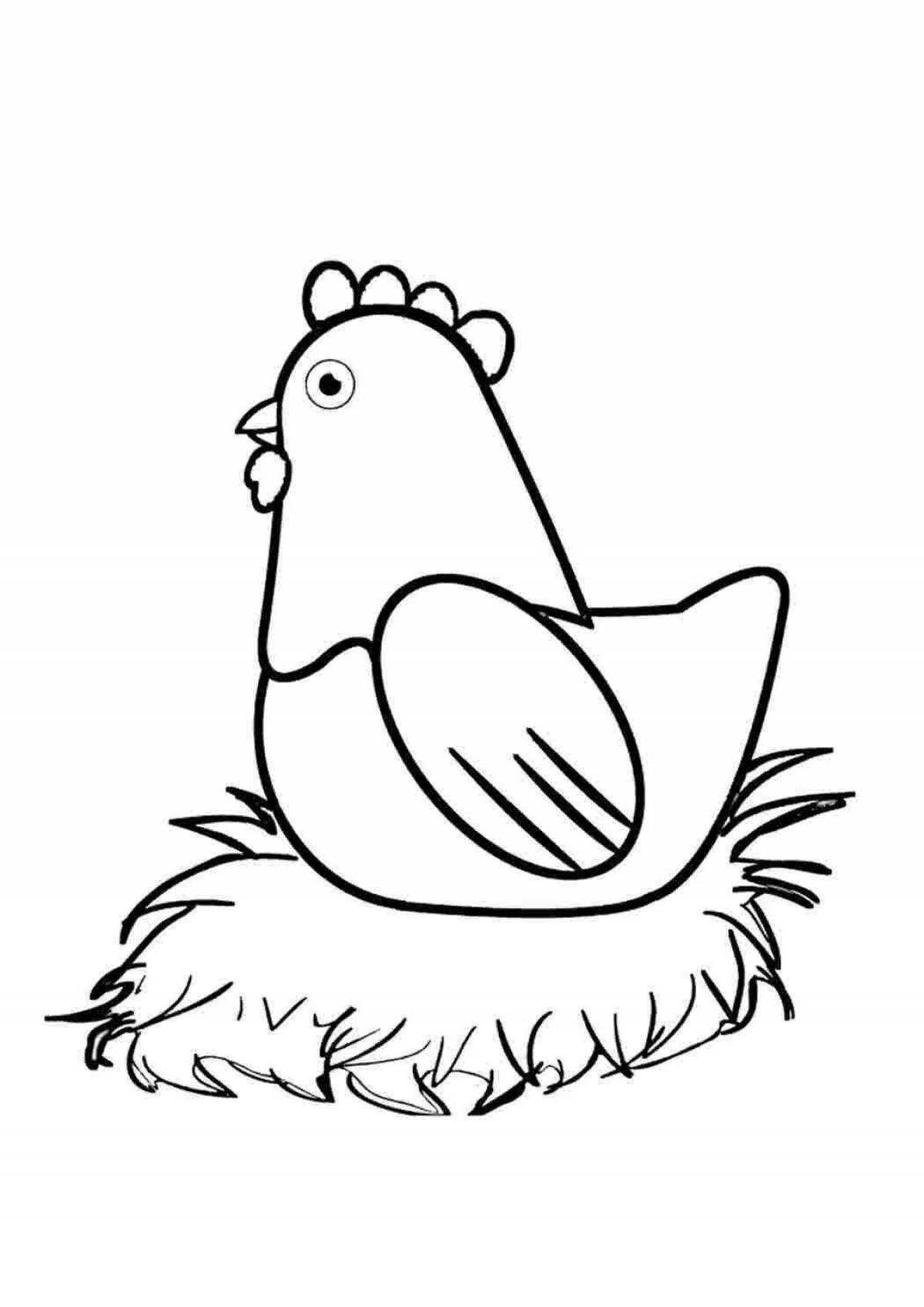 Rough Chicken coloring page for kids