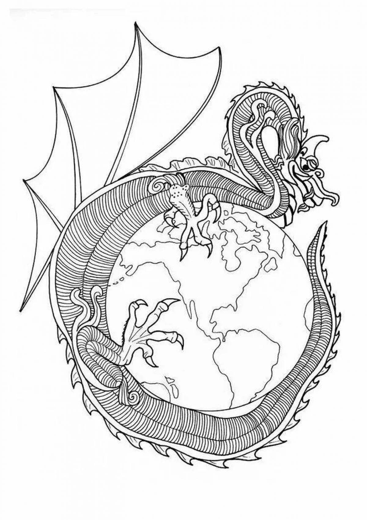 Royal coloring dragons of the nine worlds