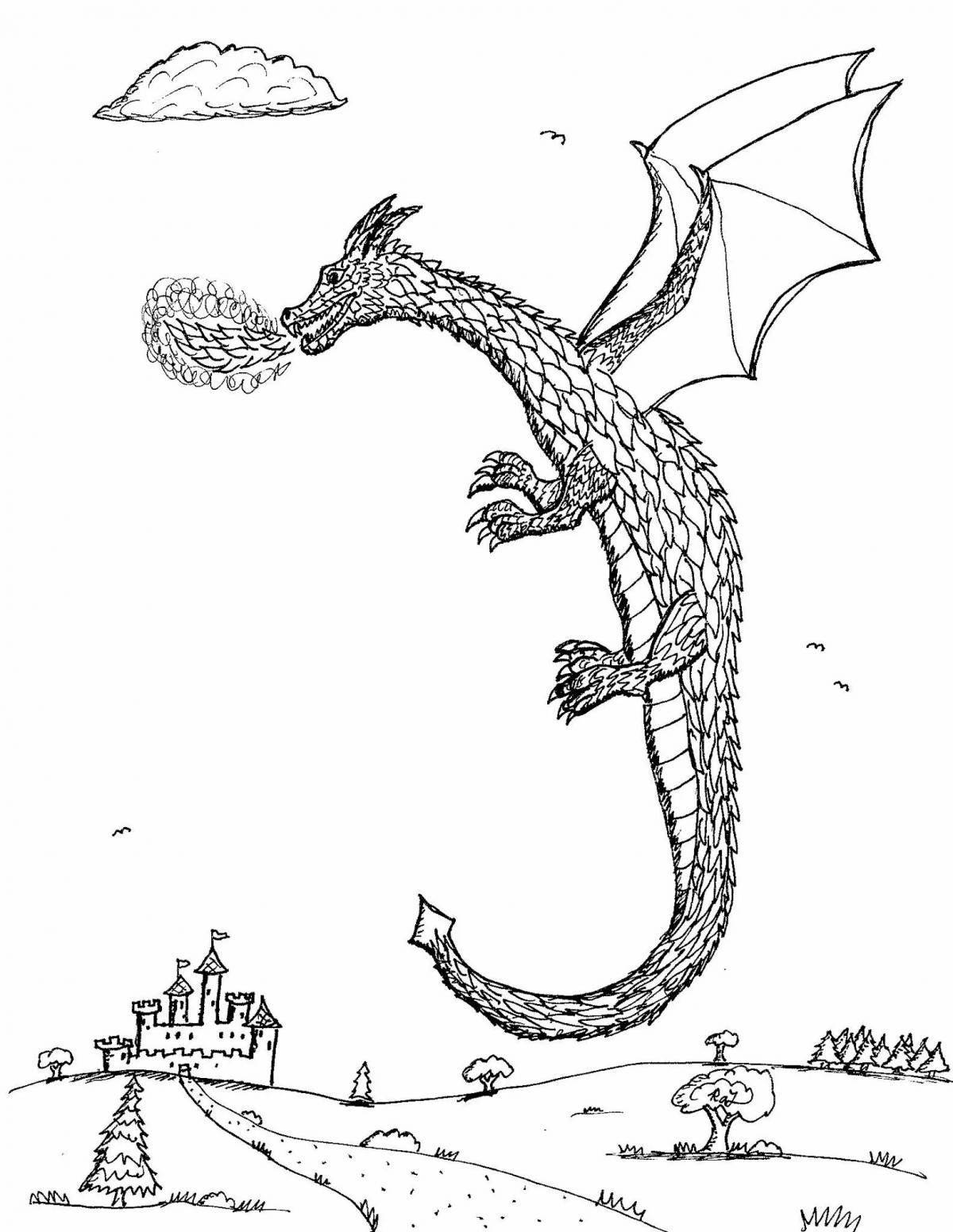 Radiant coloring page dragons nine worlds