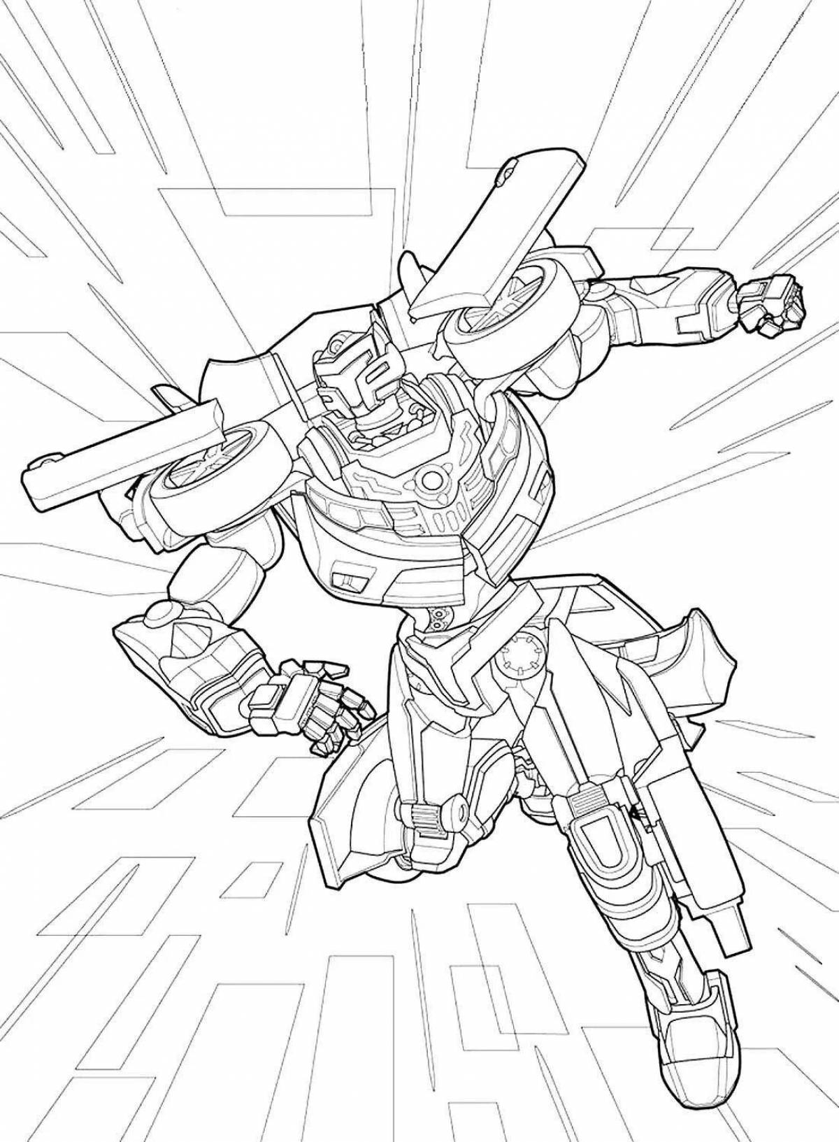 Tobot y awesome coloring page
