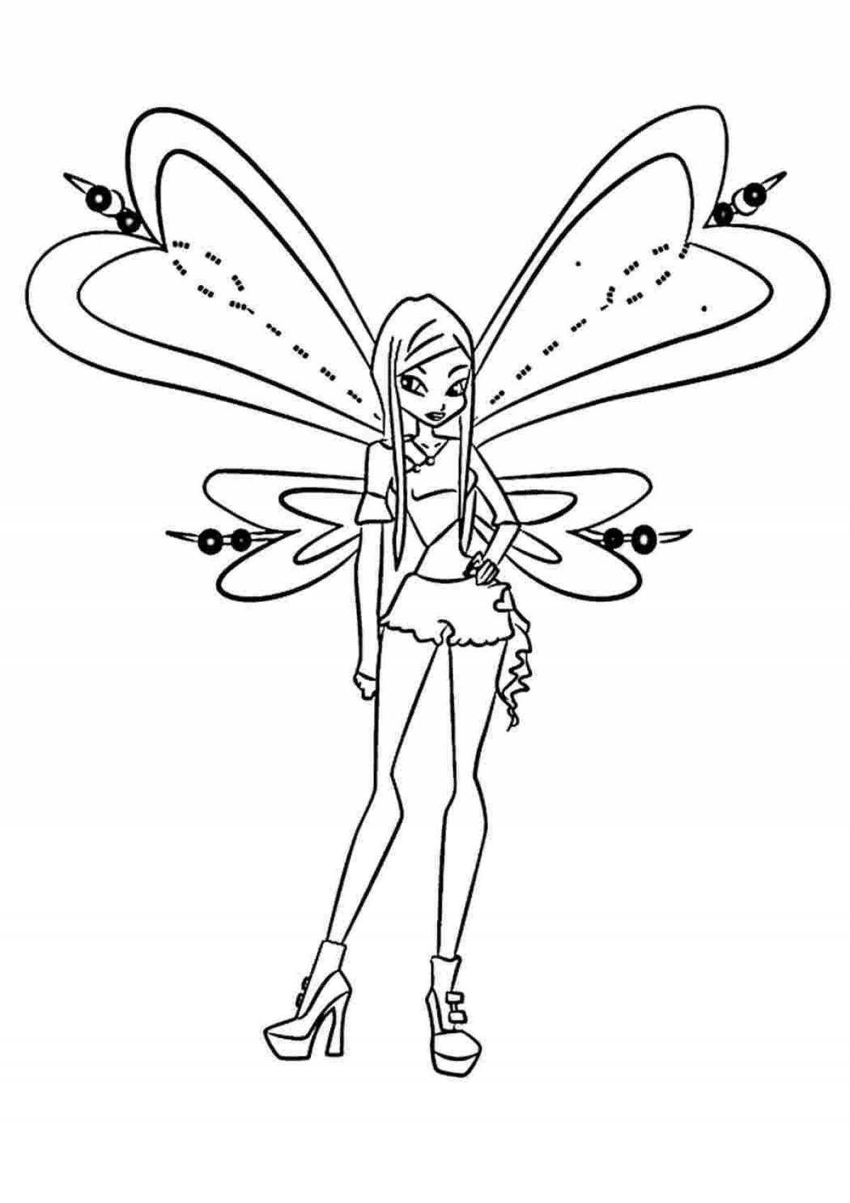 Awesome winx tecna believix coloring page