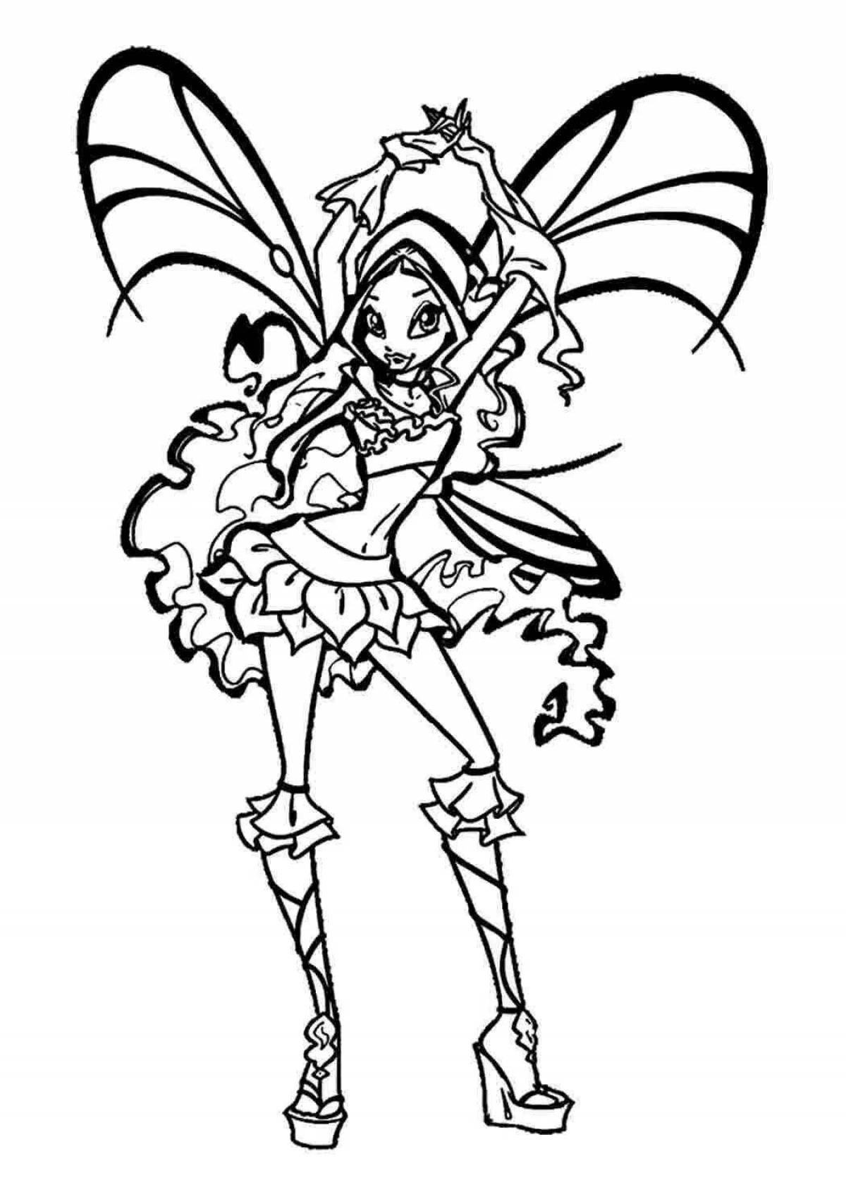 Cute winx tekna belivix coloring book