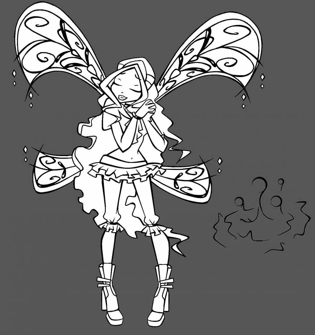 Раскраска Чудесная раскраска винкс текна беливикс