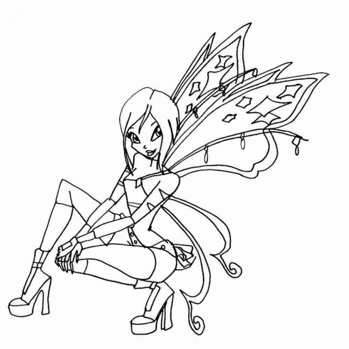 Раскраска Яркая винкс текна беливикс раскраска