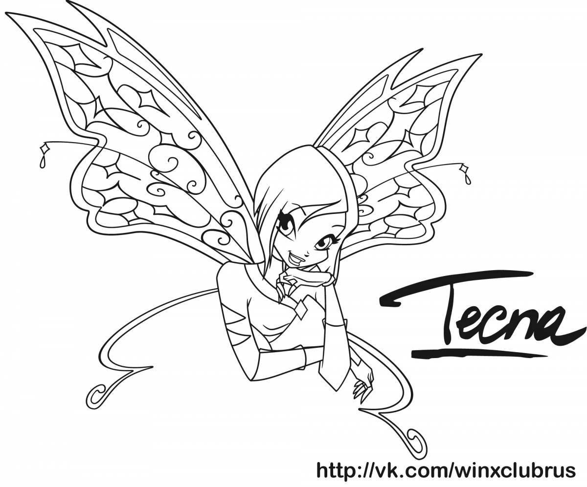 Playful winx tekna belivix coloring book