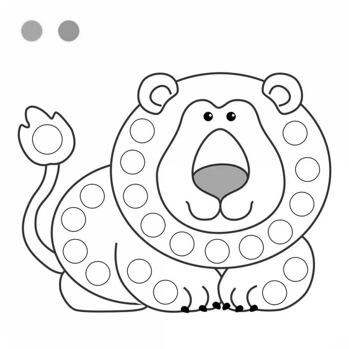 Colorful finger coloring page for kids