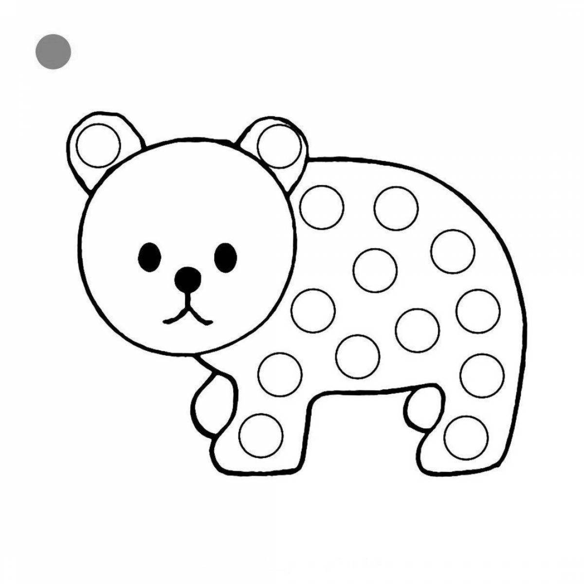 Adorable finger coloring page for kids