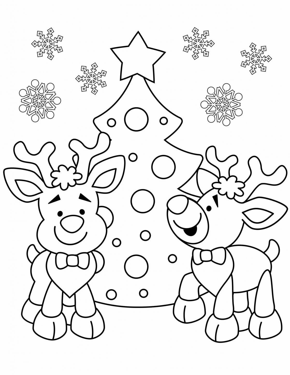 Easy Christmas coloring
