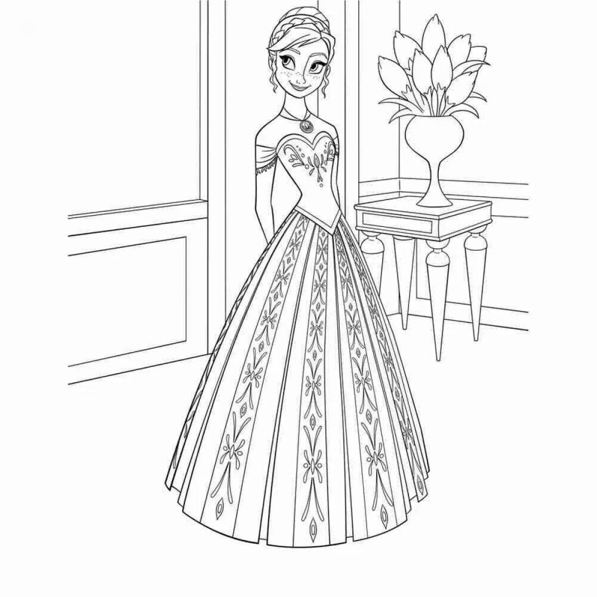 Elsa doll elegant coloring book