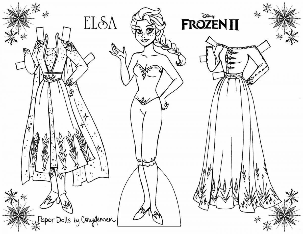 Elsa doll pristine coloring book