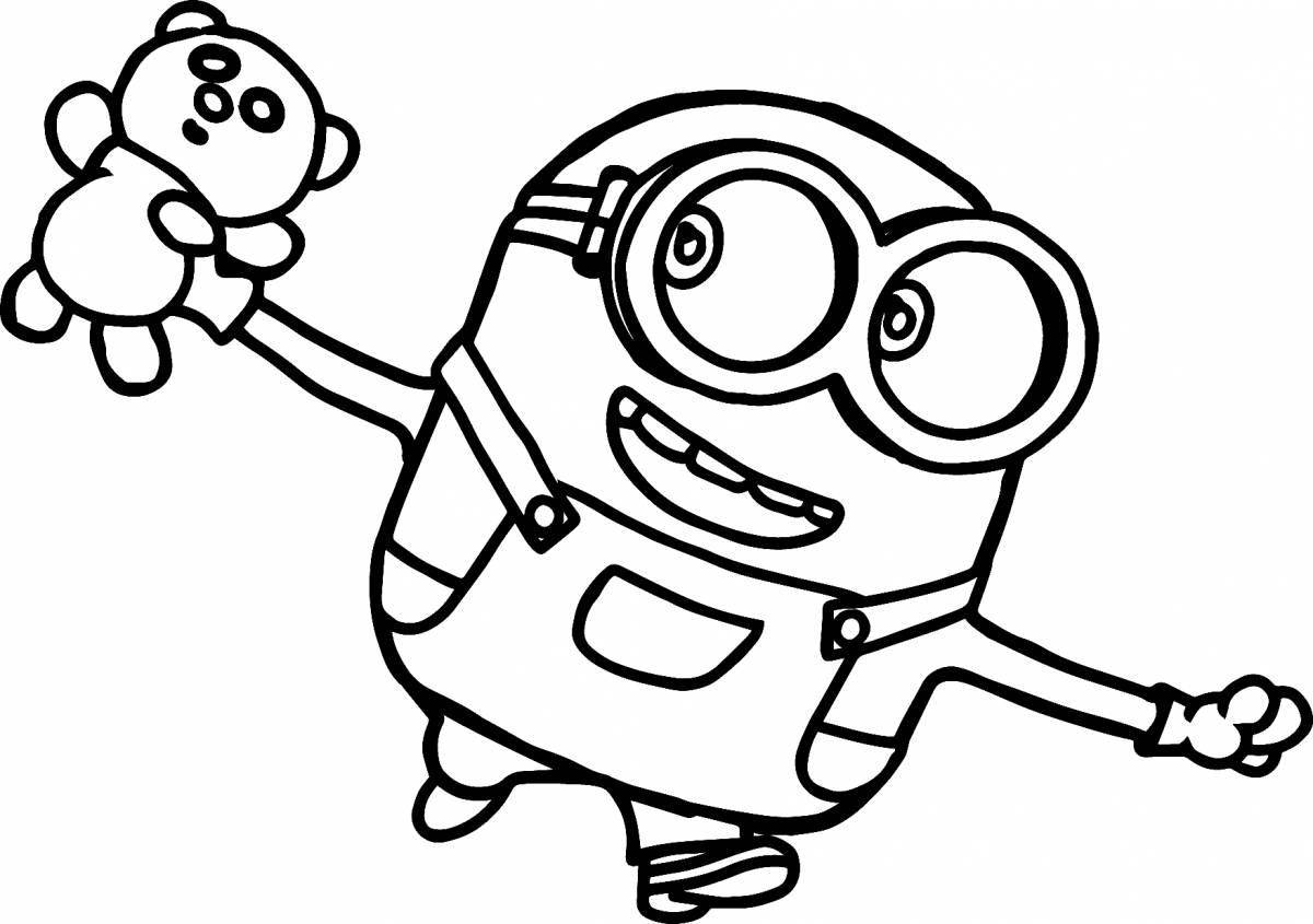 Bright cartoon boy coloring page