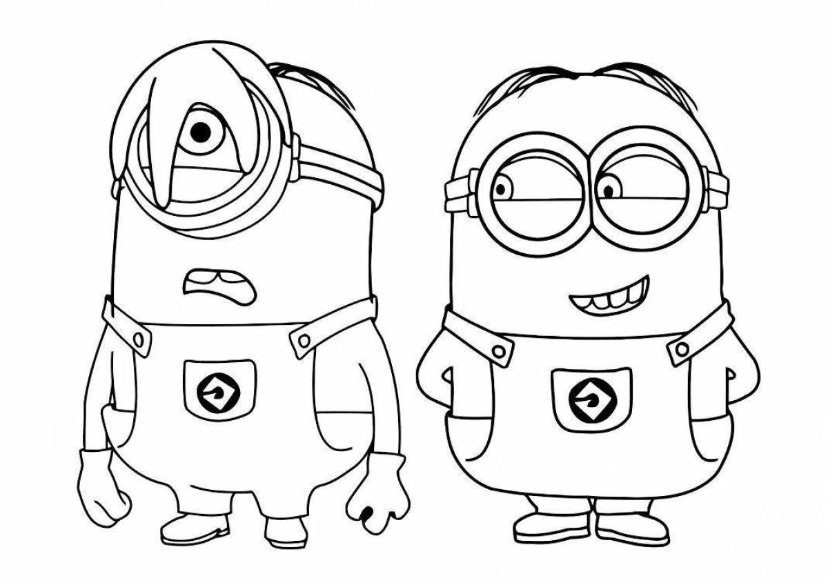 Attractive cartoon boy coloring book