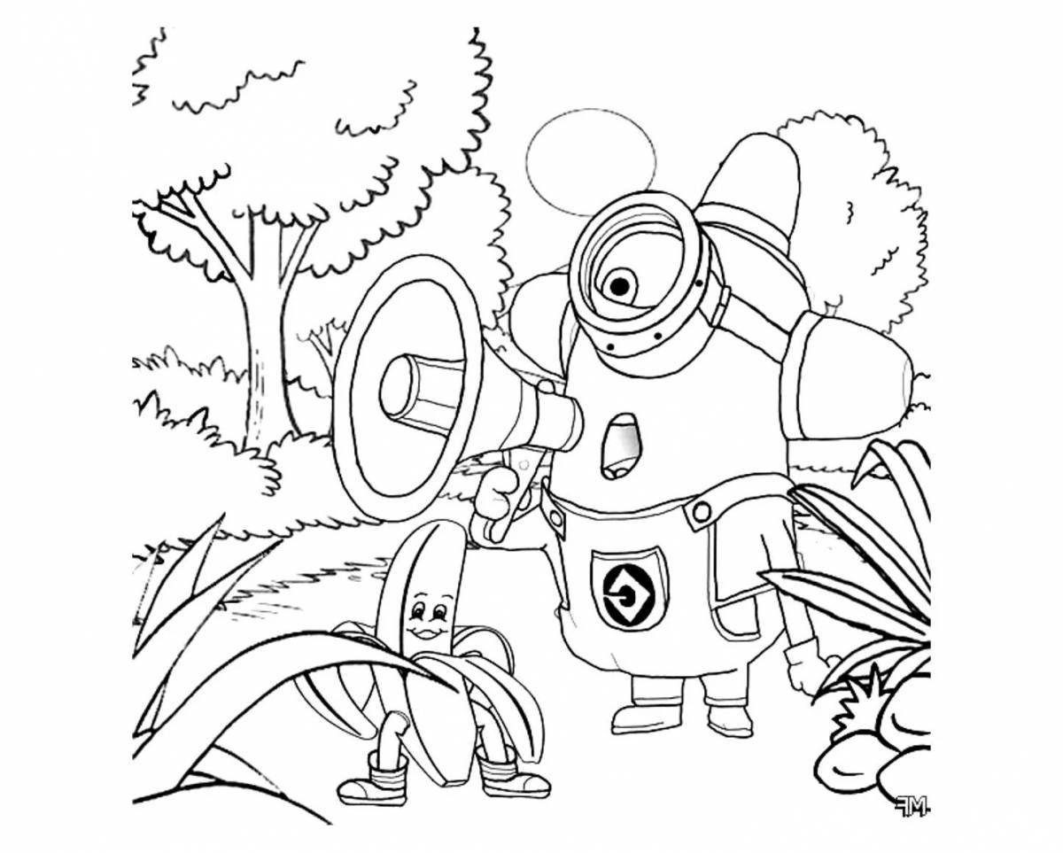 Color cartoon boy coloring book