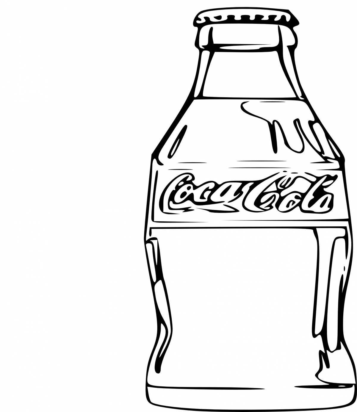 Amazing cola and chips coloring page