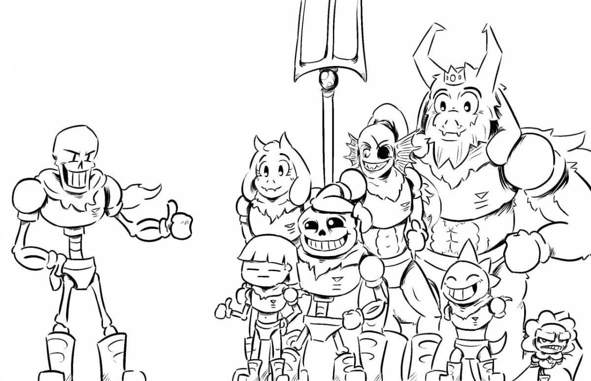 Coloring funny undertail by numbers