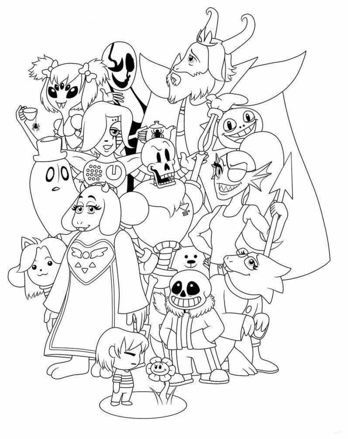 Coloring fun undertail by numbers