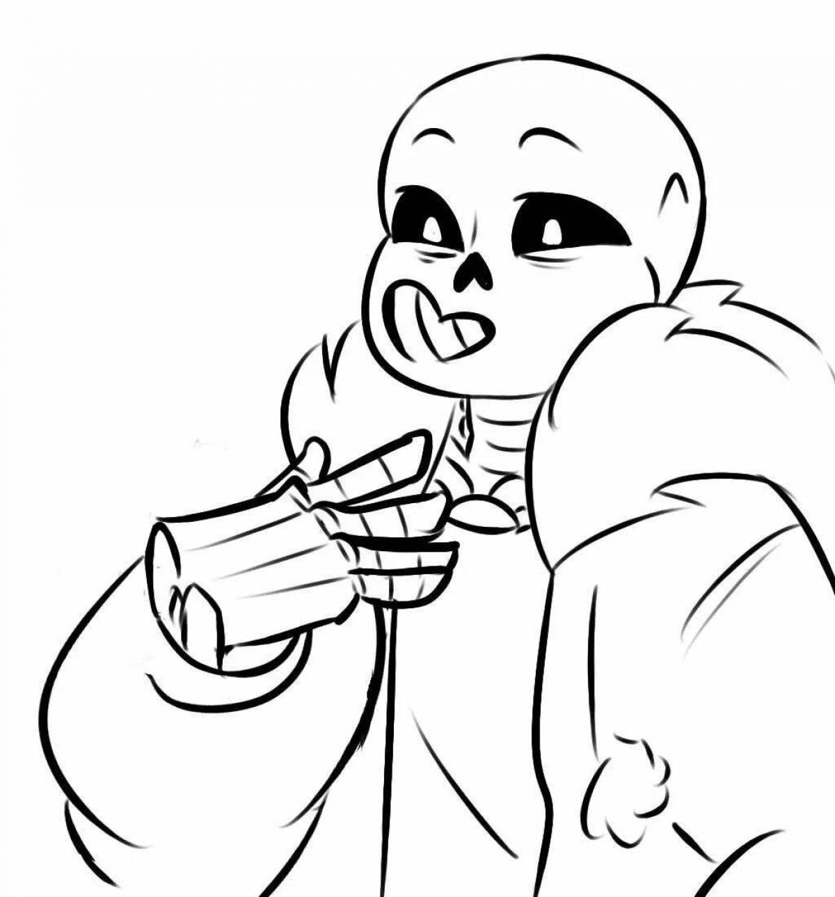 Charming undertail coloring by numbers
