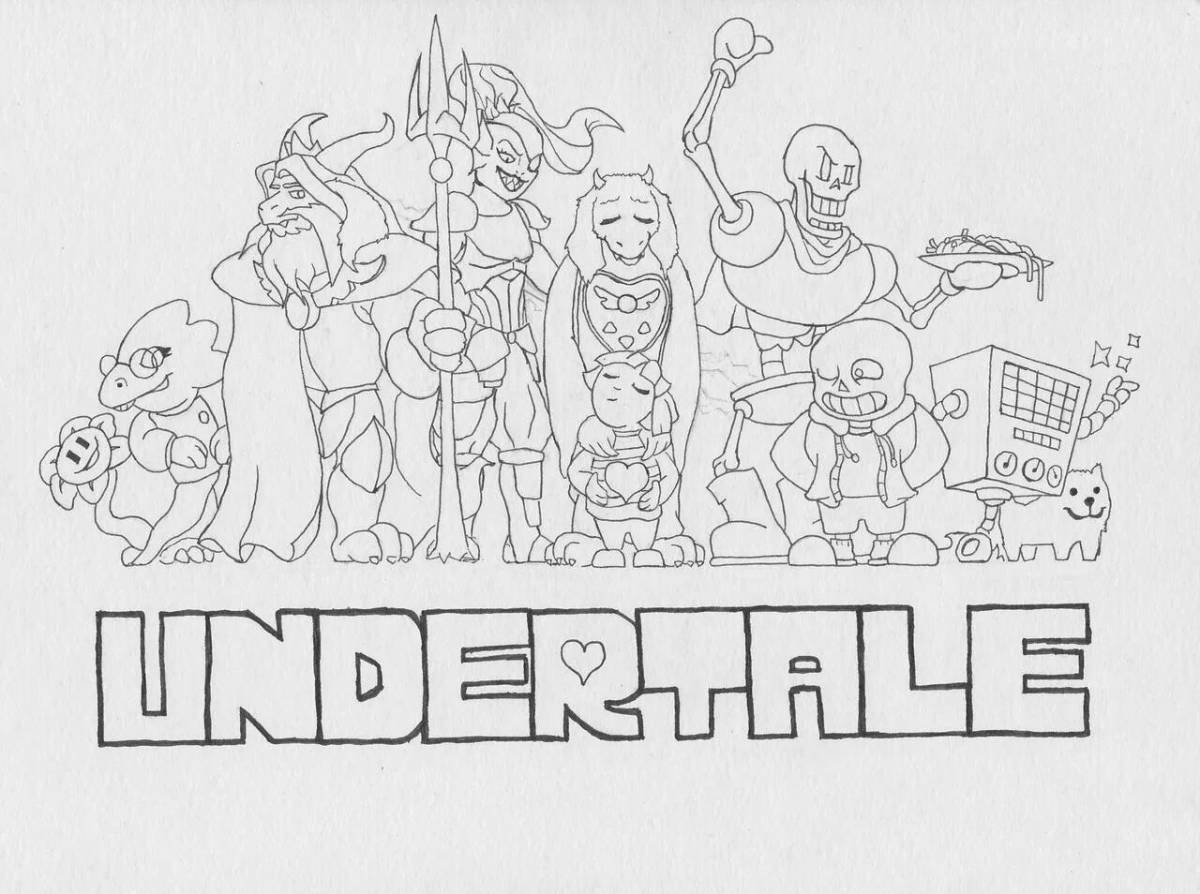 Comic undertale coloring by numbers