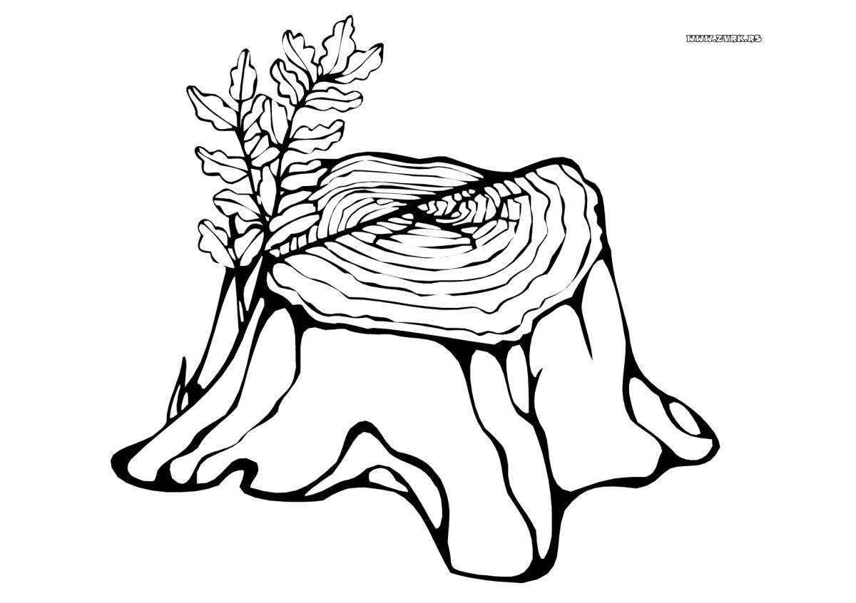 Amazing stump coloring pages for kids