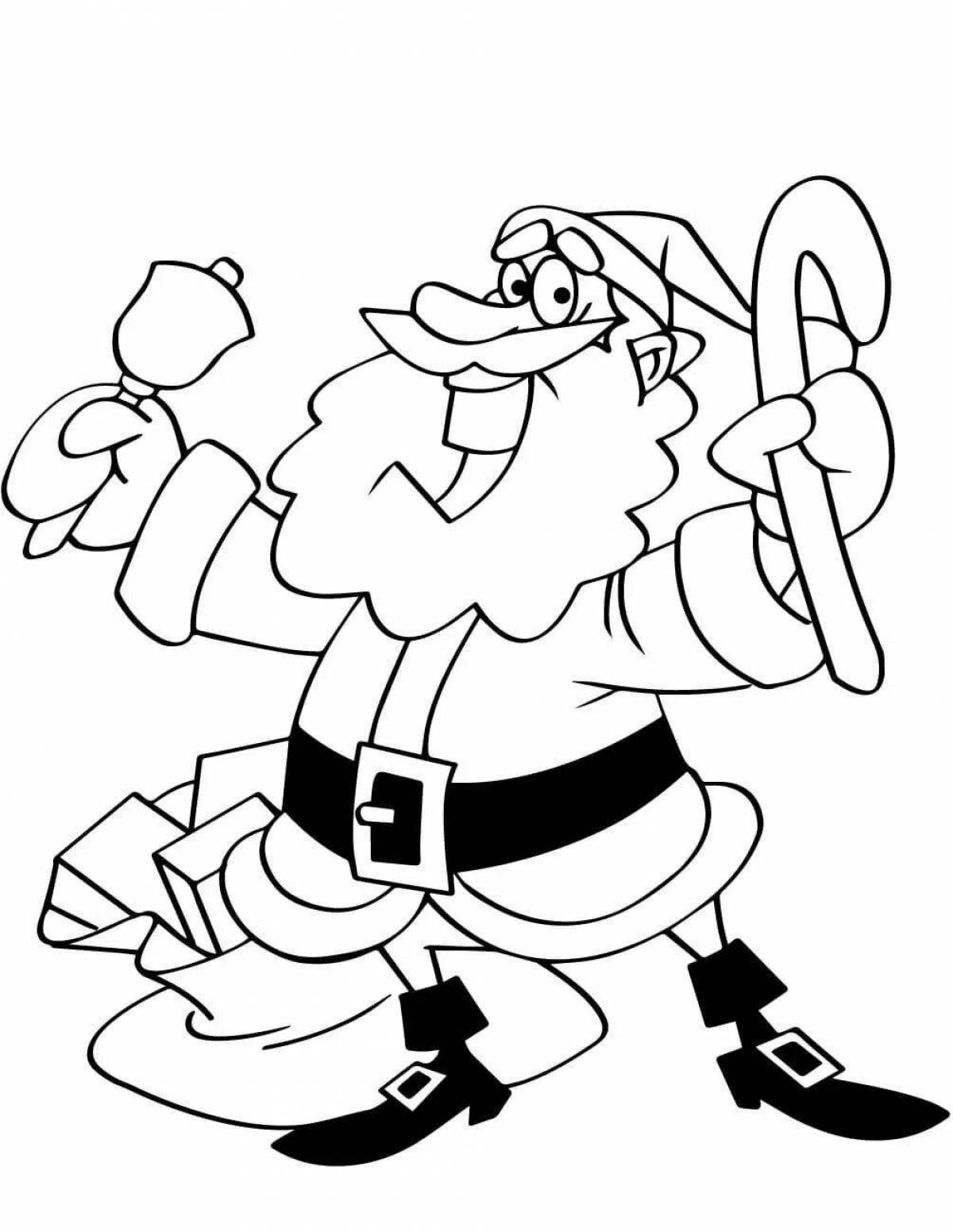 Happy coloring Santa Claus funny