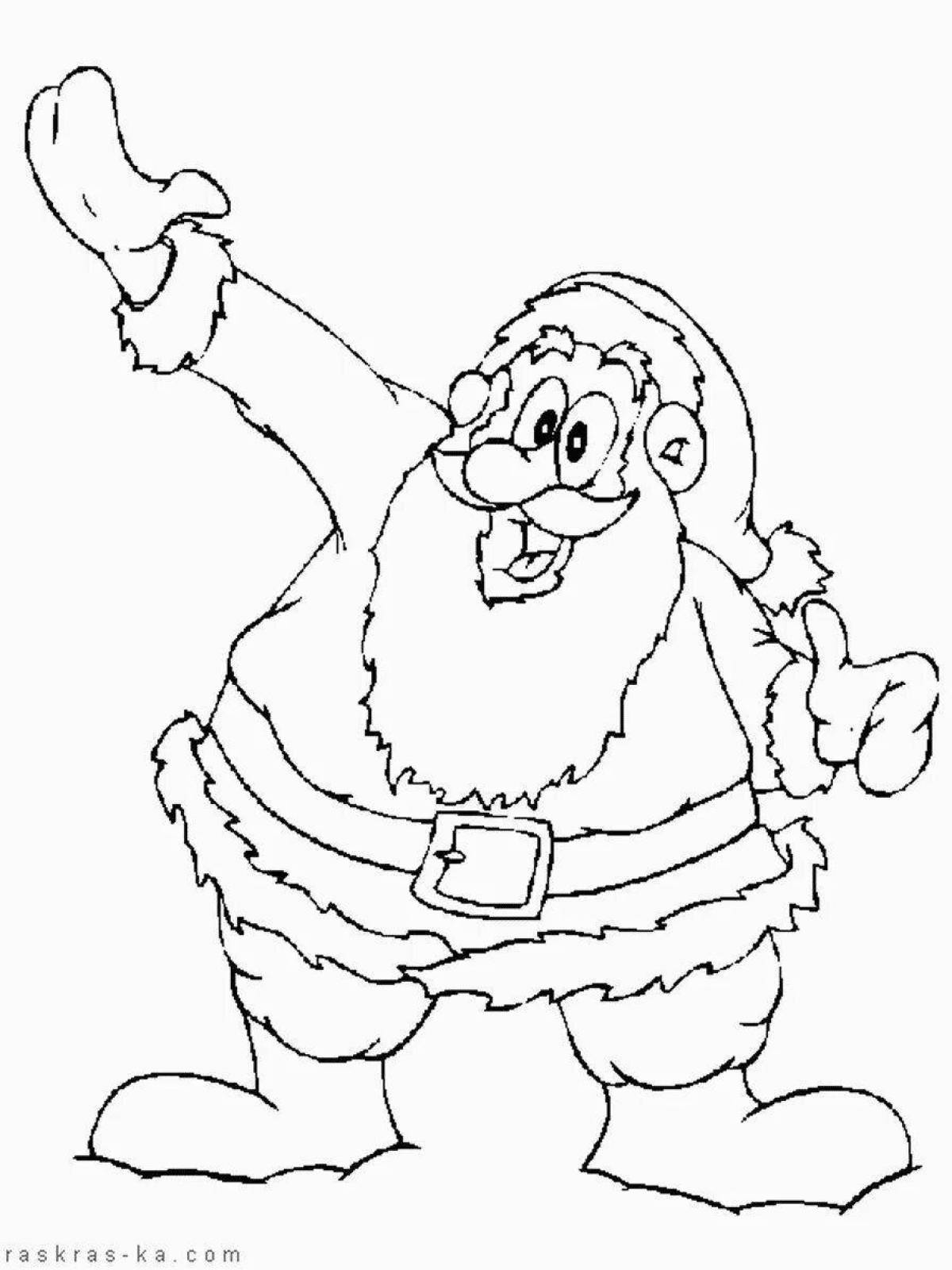 Comic coloring santa claus funny